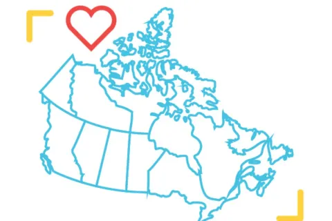 Graphic promoting MS Awareness Month with a map of Canada and a heart icon, MS Canada logo.