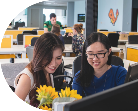 employees working together