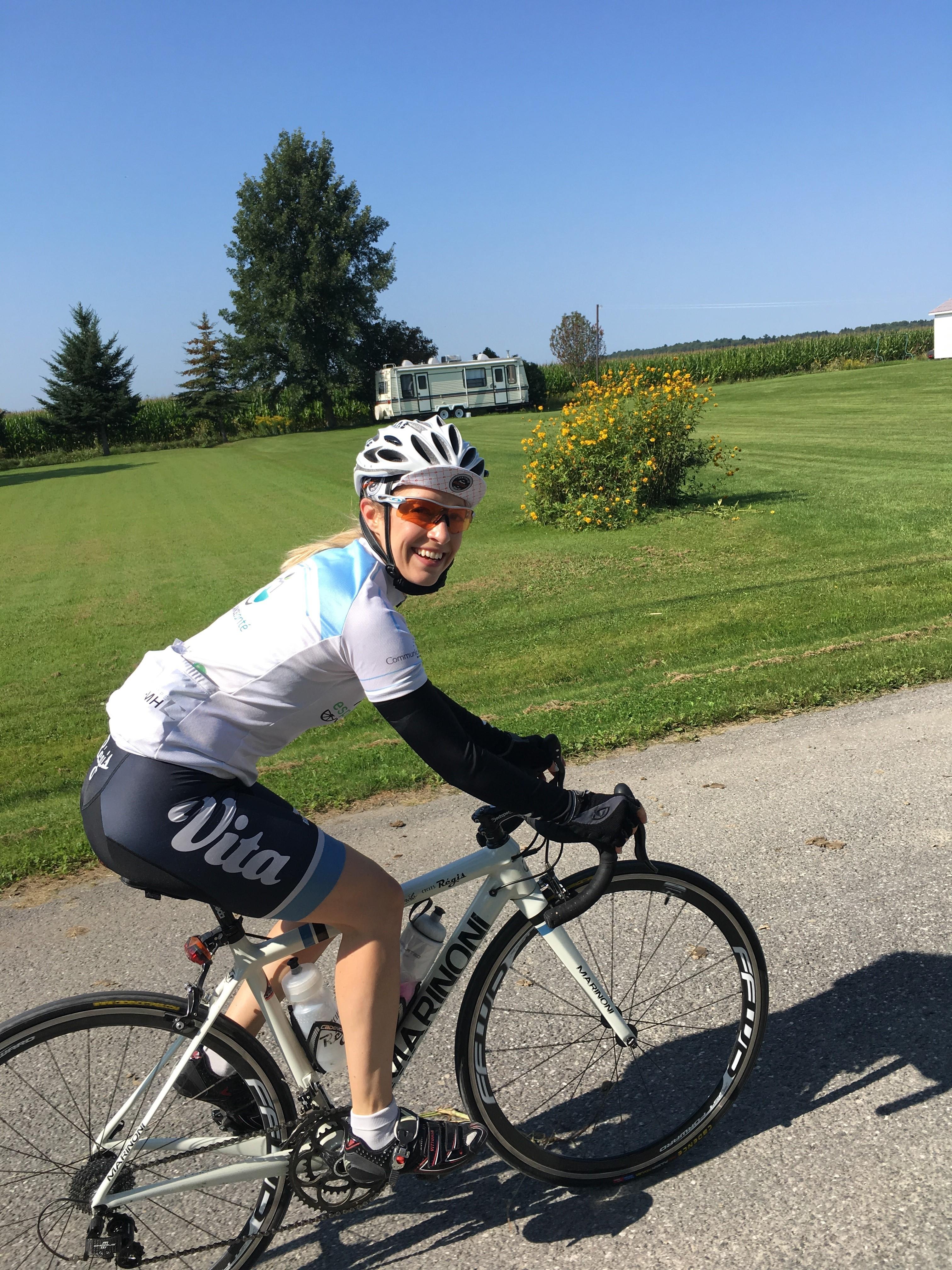 Valérie Chevalier biking