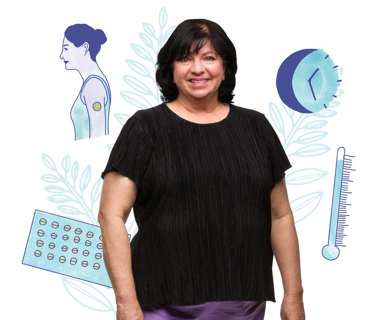 large photo of a woman
