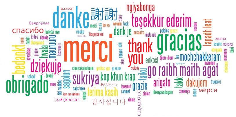 large thank you - word cloud