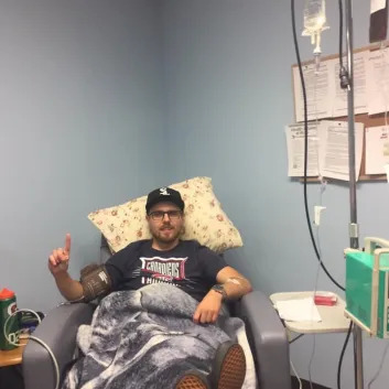 Donavon on day 1 of treatment